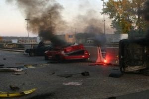Staten Island, NY – Person Injured in Fiery Rollover Crash on Expressway