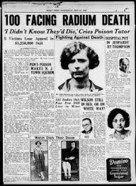 photo of old newspaper featuring radium death cases
