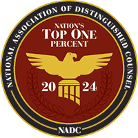 National Association of Distinguished Counsel - Nation's Top One Percent - 2024